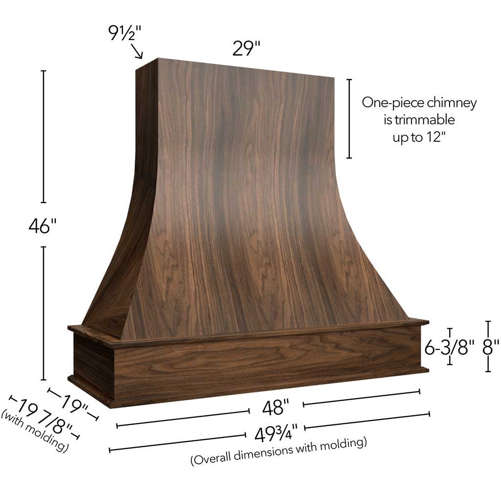 Fabuwood Luna Dove RHCA48 WALNUT