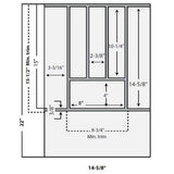 TRIMMABLE CUTLERY INSERT - 14-5/8"